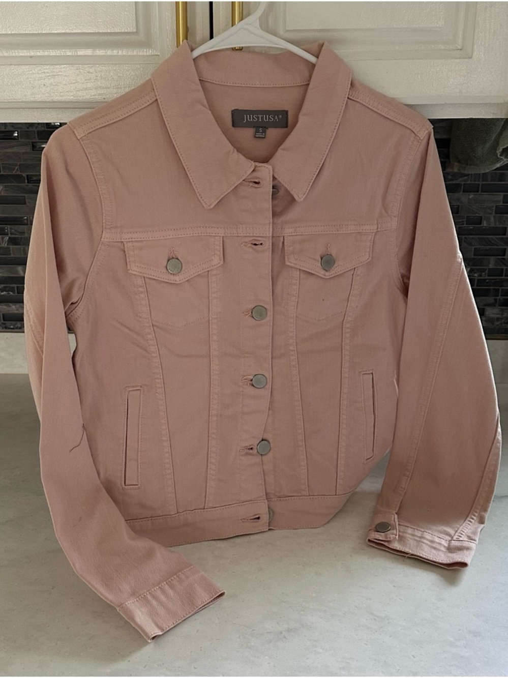 Just USA Blush Pink Denim Jacket
